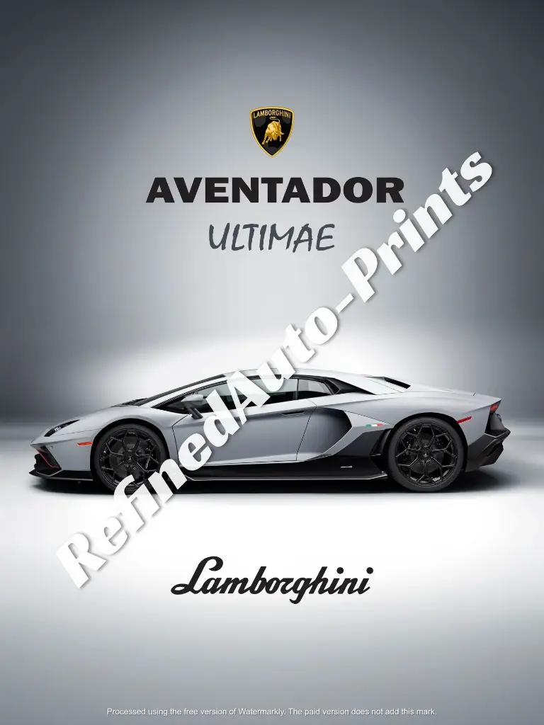 Lamborghini Aventador Ultimae Poster Grey.webp