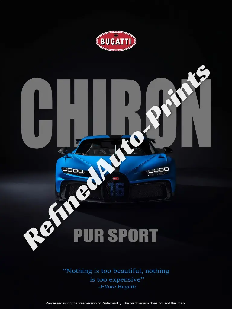 Bugatti Chiron Pur Sport Blue Poster.webp
